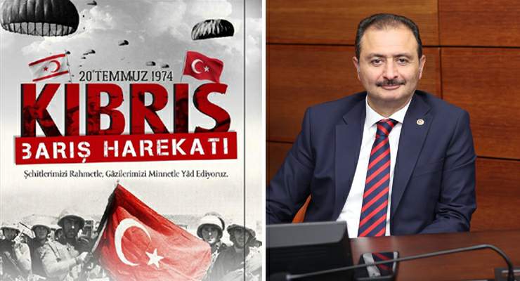 AK Parti Tokat Milletvekili Cüneyt Aldemir, “20 Temmuz Kıbrıs Barış Harekâtı” mesajı yayımladı